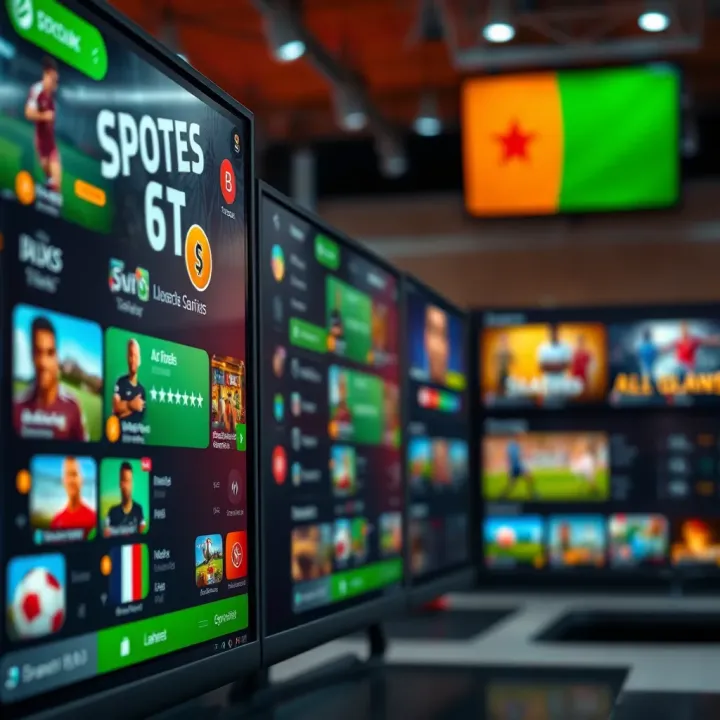 Digital interface showing popular sports markets and casino games for Nigerian users