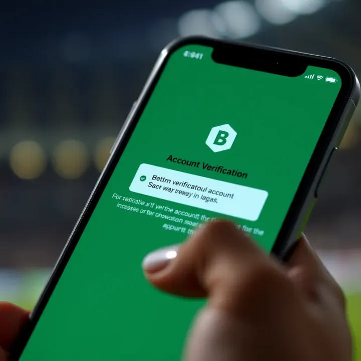 Mobile phone screen showing successful account verification notification on Betway app