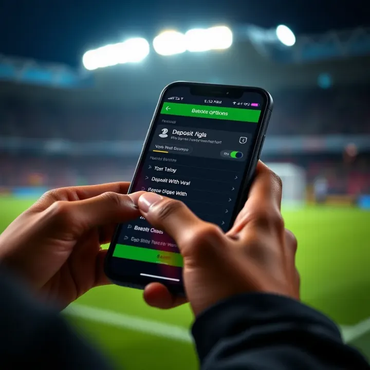 User navigating deposit and withdrawal options within the Betway app on an iPhone