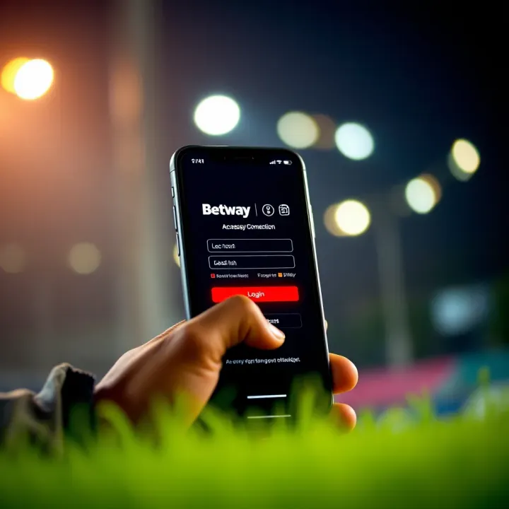 User logging into Betway platform on a mobile device in Zambia with secure connection icons