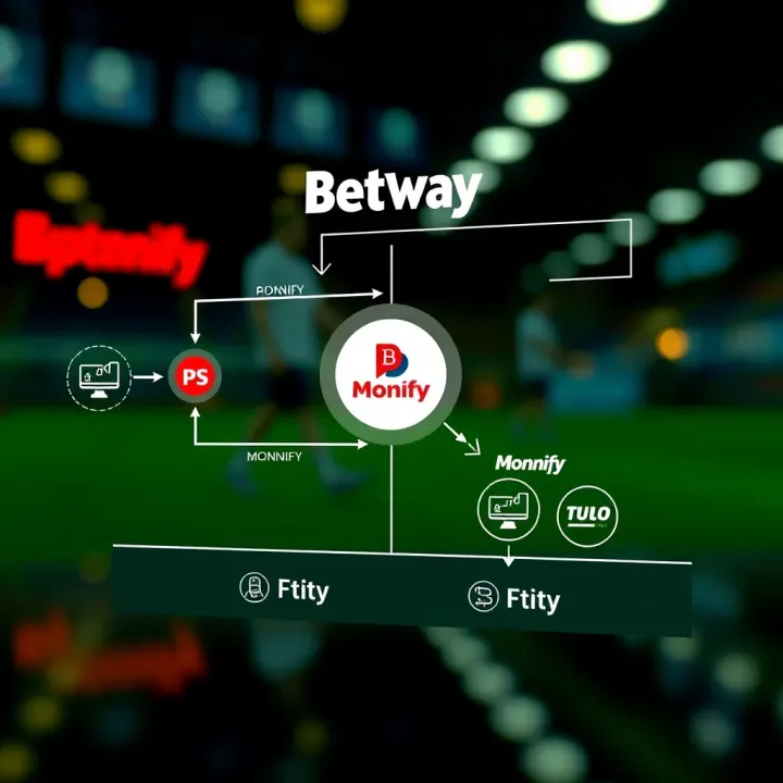 Diagram illustrating communication between Betway platform and Monnify payment gateway