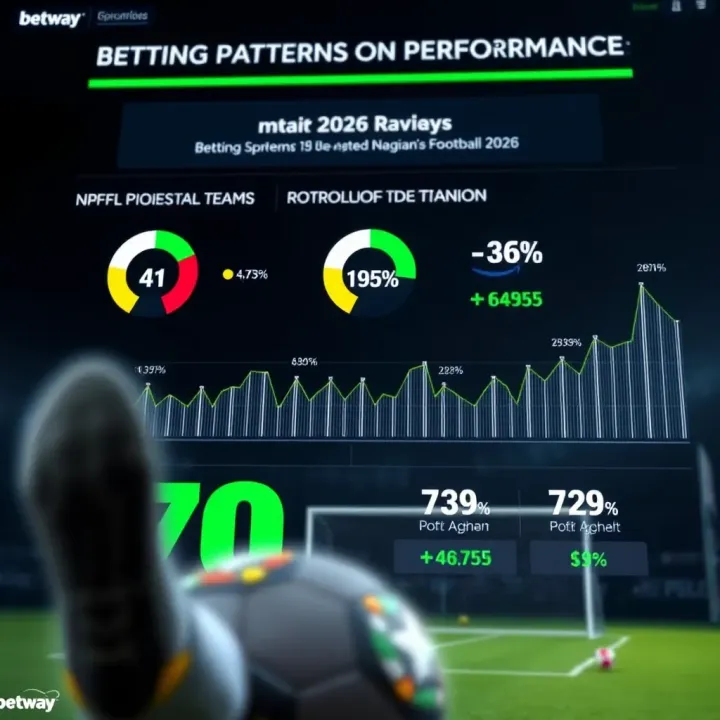 Graphic showing football statistics and betting trends related to Nigerian league teams