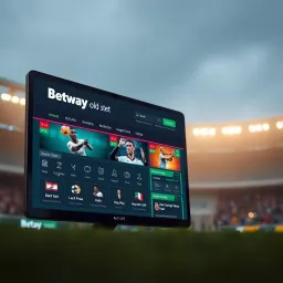 Screenshot showcasing the original Betway website layout with traditional navigation and betting options