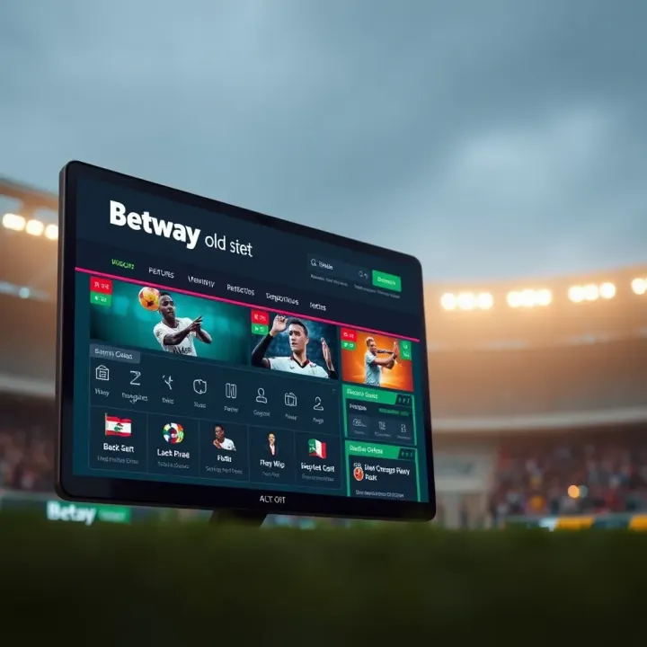 Screenshot showcasing the original Betway website layout with traditional navigation and betting options