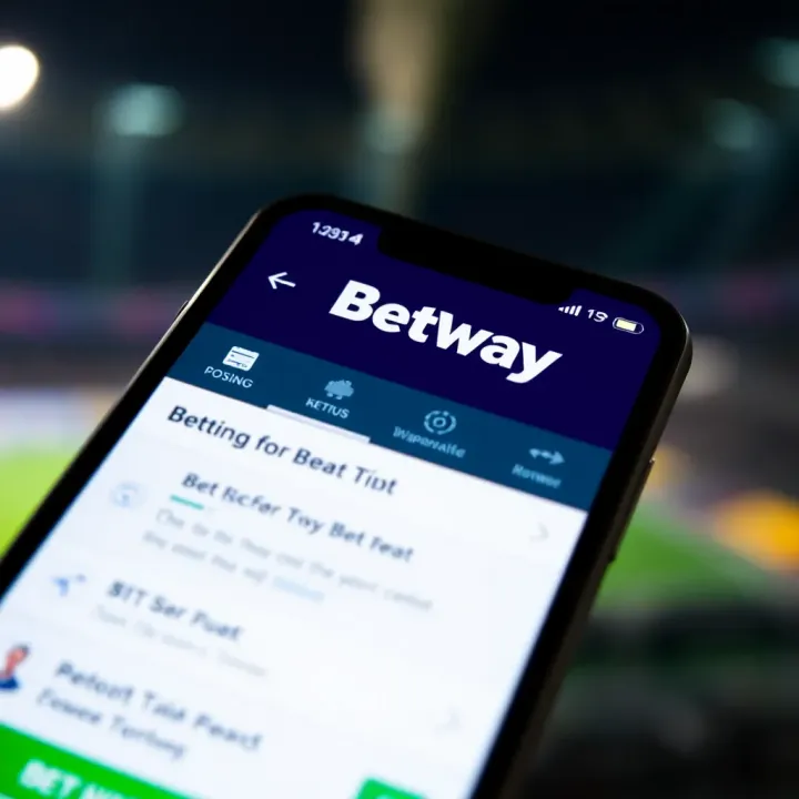 Mobile phone screen displaying Betway USSD service interface for betting in Nigeria