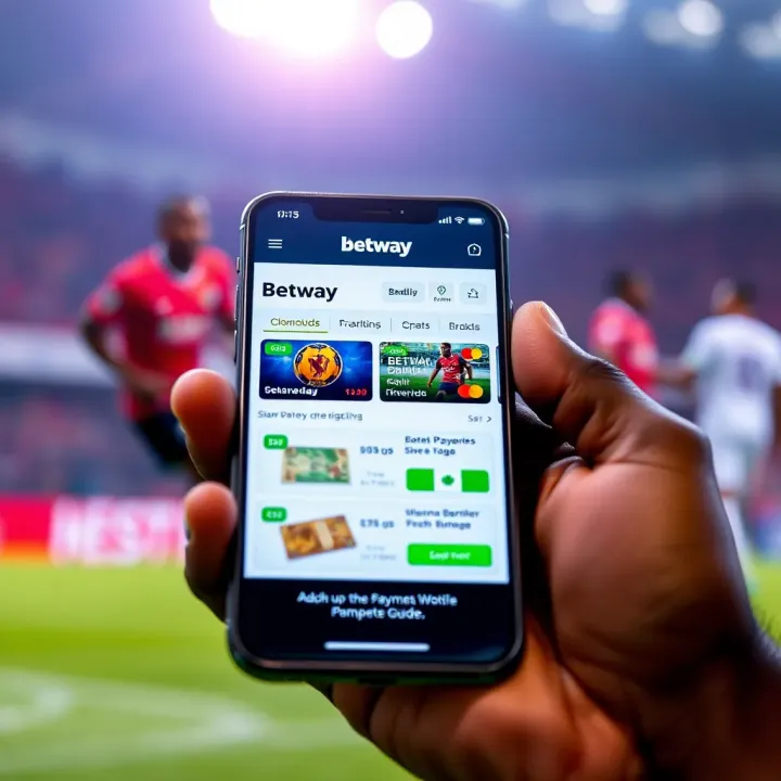Betway Mobile Betting and Local Payment Methods in Nigeria Mobile phone showing Betway app with football betting options and Nigerian Naira payment methods