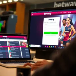 User interface displaying Betway registration form on a computer screen