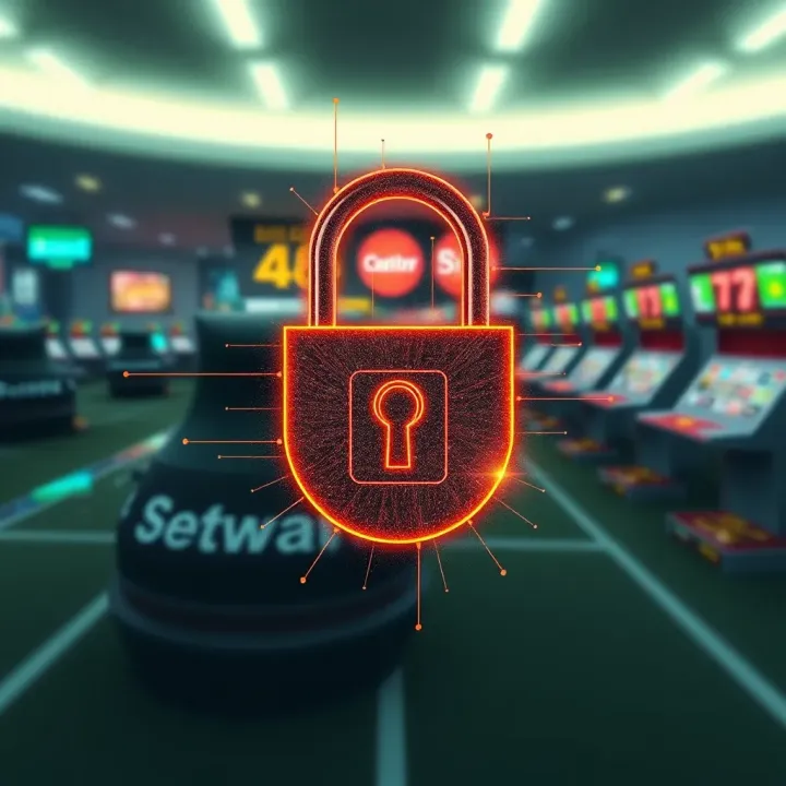 Illustration showing a secure digital lock symbolizing safety and fair play in online gaming