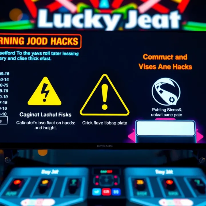 Warnings and Risks of Hacks in Betway Lucky Jet Visual representation of a gaming interface with warnings against hacks and cheats