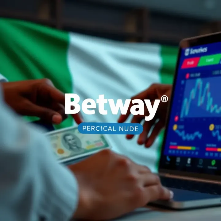Secure and Convenient Betway Deposits Through Paga in Nigeria Illustration of secure online betting transaction with digital currency icons and Nigerian flag background